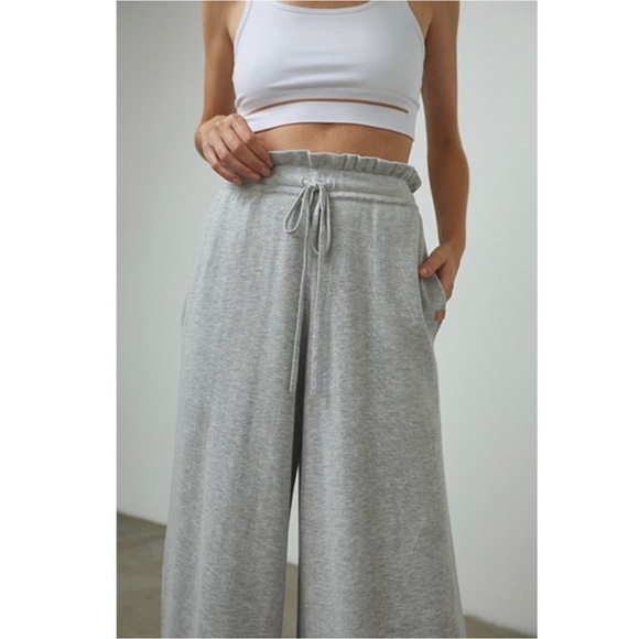LUNYA Cozy Cotton Silk Relaxed Pant Light Gray Heathered Drawstring Medium NEW - Picture 6 of 13